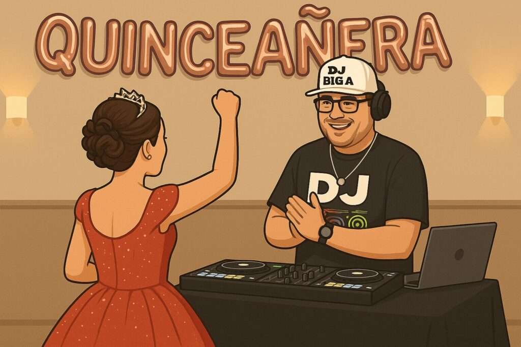 Quinceanera dj graphic
